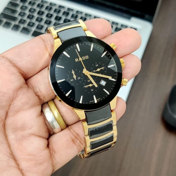 Rado Centrix Chronograph in Black and Gold