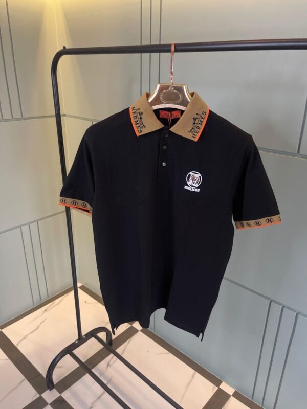 Hermes Paris Imported Premium POLO T-shirt black