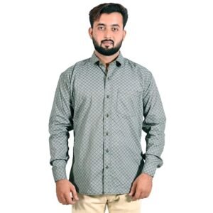 LLFIST Men's Slim Fit Cotton Casual Shirt with Spread Collar & Full Sleeves for Regular Use Office Wear Pack of 1